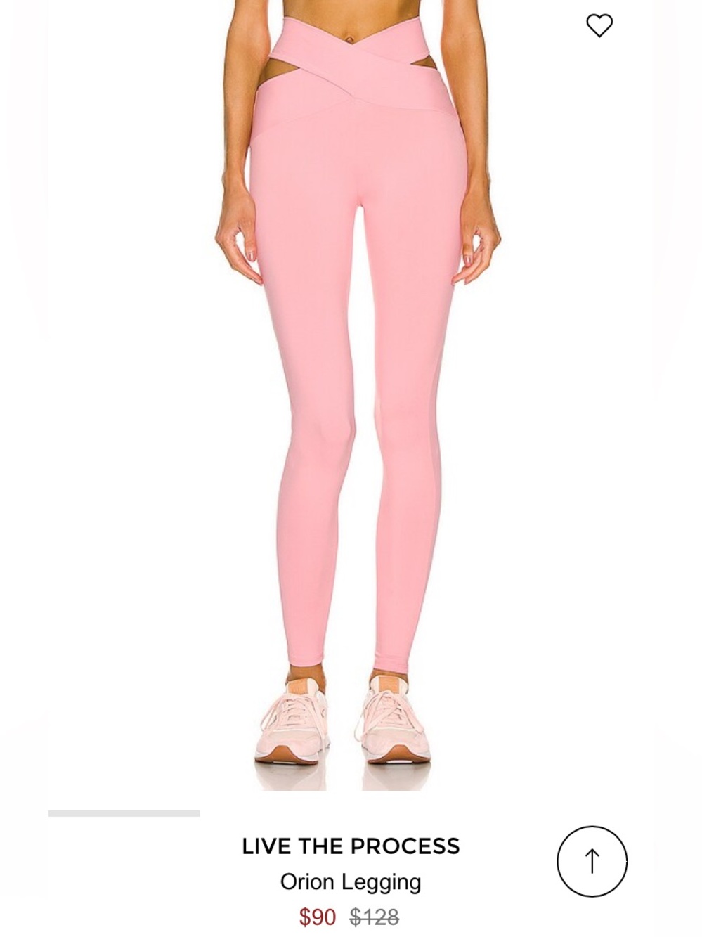 Live The Process Pink Crossover Leggings Size L & Tiulzial Coordinating Top M